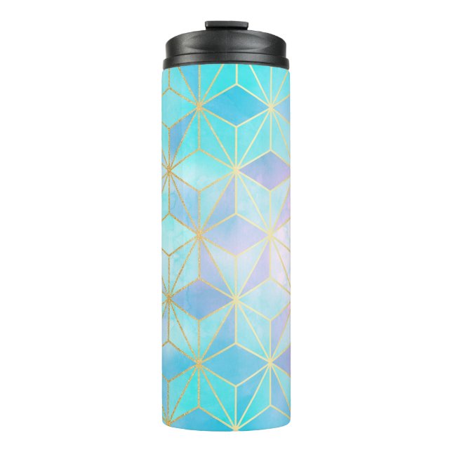 Geometrisches Muster aus eim Glas Thermosbecher (Vorderseite)