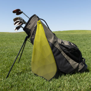 geometrisches Muster aus gelbem dunklem Ober Golfhandtuch