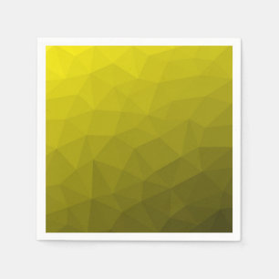 geometrisches Muster aus gelbem dunklem Ober Serviette