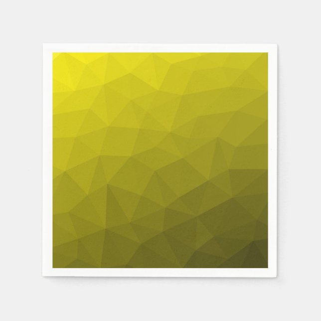 geometrisches Muster aus gelbem dunklem Ober Serviette (Vorderseite)