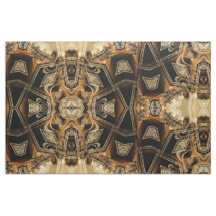 Geometrisches Muster aus Gold Satin Lace Stoff