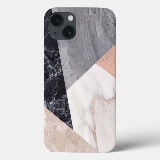 Geometrisches Muster aus Marble Case-Mate iPhone Hülle (Rückseite)