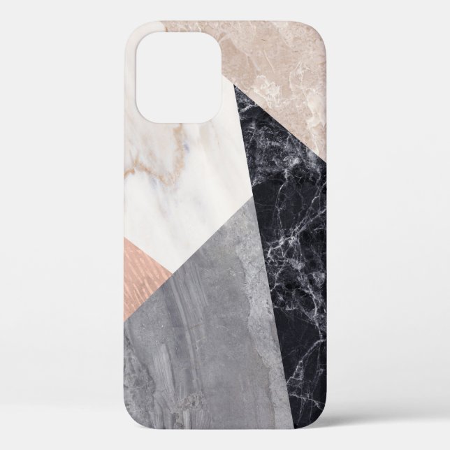 Geometrisches Muster aus Marble Case-Mate iPhone Hülle (Rückseite)
