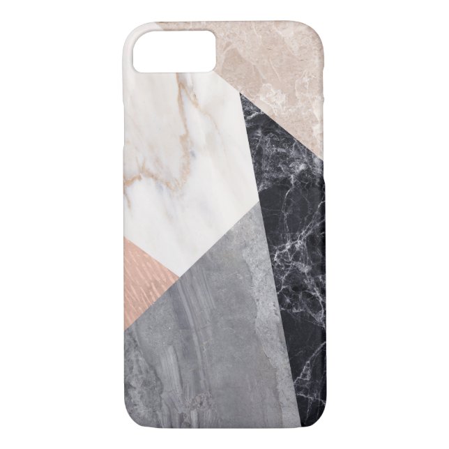 Geometrisches Muster aus Marble Case-Mate iPhone Hülle (Rückseite)