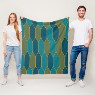 Geometrisches Muster aus marokkanischem Glas Fleecedecke