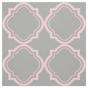 Geometrisches Muster aus rosa und grauem Quarzglas Stoff