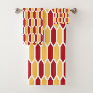 Geometrisches Muster Badhandtuch Set