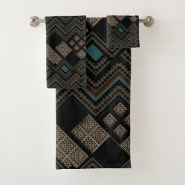 Geometrisches Muster  Badhandtuch Set