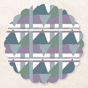 Geometrisches Muster blaues violettes Grün Untersetzer