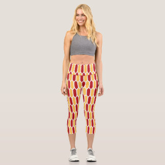 Geometrisches Muster Capri Leggings