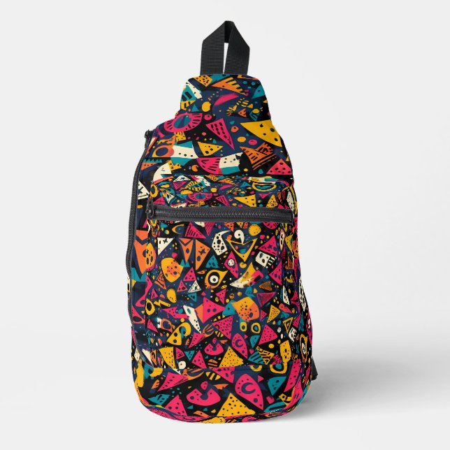 geometrisches Muster Crossbody Bag (Vorderseite)