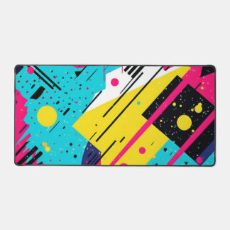 Geometrisches Muster der 80er Jahre Schreibtischunterlage