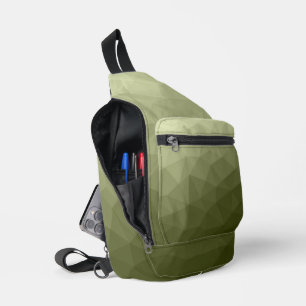 geometrisches Muster der Artengrüngefälle Crossbody Bag