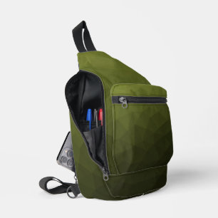 geometrisches Muster der Artengrüngefälle Crossbody Bag
