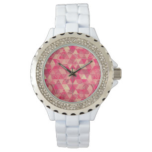 Geometrisches Muster der Blume Armbanduhr