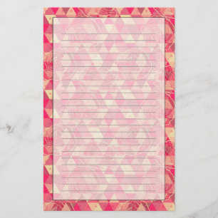 geometrisches Muster der Blume Briefpapier