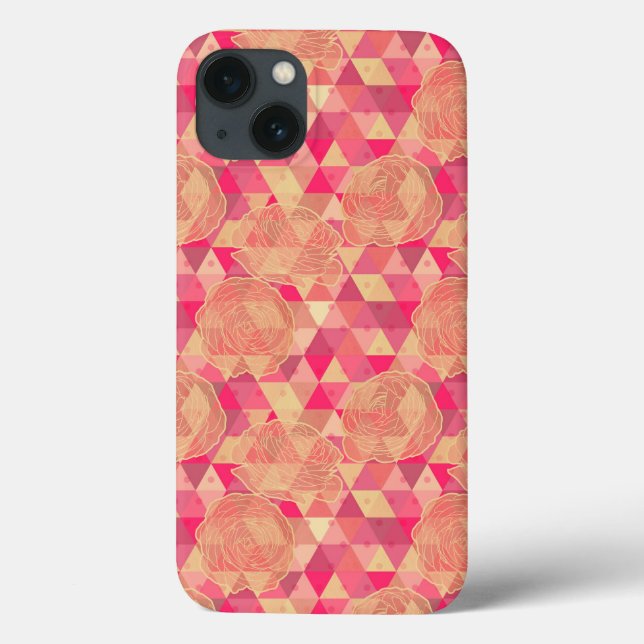geometrisches Muster der Blume Case-Mate iPhone Hülle (Rückseite)