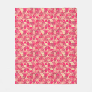 Geometrisches Muster der Blume Fleecedecke