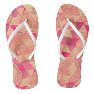 Geometrisches Muster der Blume Flip Flops
