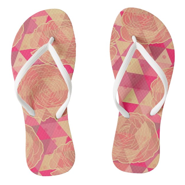 Geometrisches Muster der Blume Flip Flops (Fußbett)