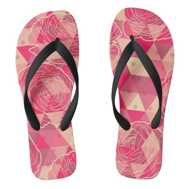 Geometrisches Muster der Blume Flip Flops (Fußbett)