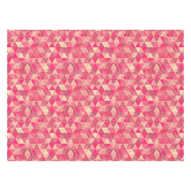 Geometrisches Muster der Blume Tischdecke (Vorderseite (Horizontal))