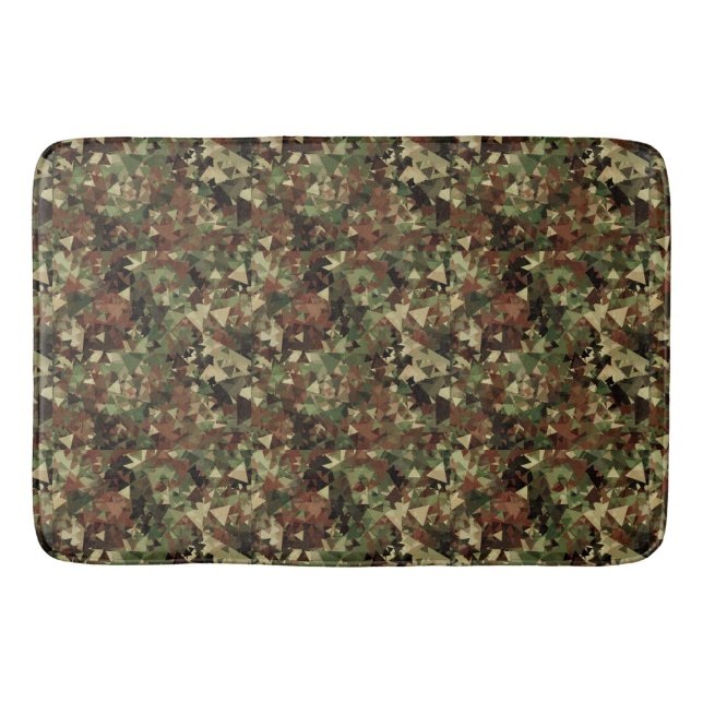 Geometrisches Muster der Camouflage Badematte (Vorderseite)