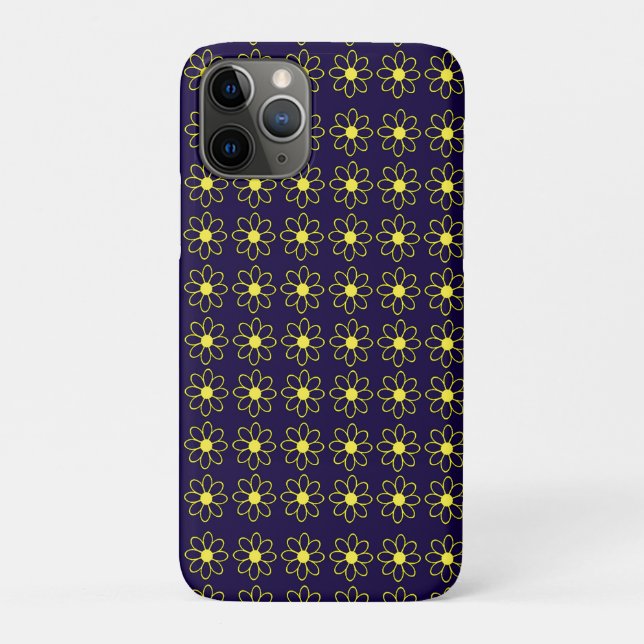 Geometrisches Muster der Gelben Daisy-Blume Case-Mate iPhone Hülle (Rückseite)