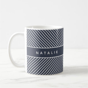 Geometrisches Muster der Initiale/des Monogramms Kaffeetasse