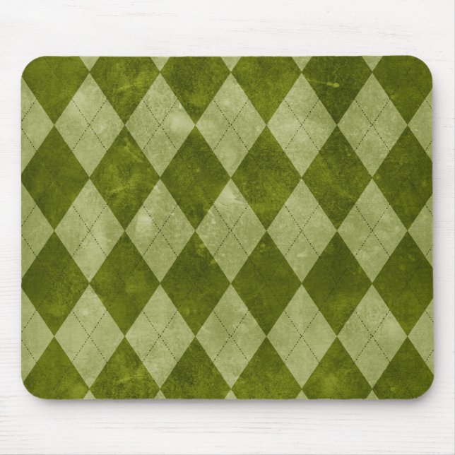Geometrisches Muster der klassischen Mossy Green R Mousepad (Vorne)
