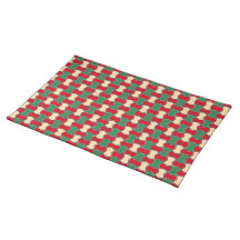Geometrisches Muster der Krawatte Oriental Red Gre