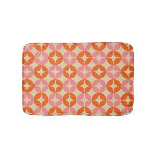 geometrisches Muster der Mod des rosa und orangen Badematte