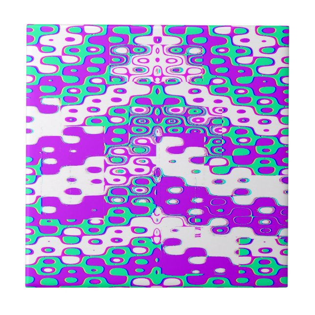 Geometrisches Muster der Quantenphysik  Fliese (Vorderseite)
