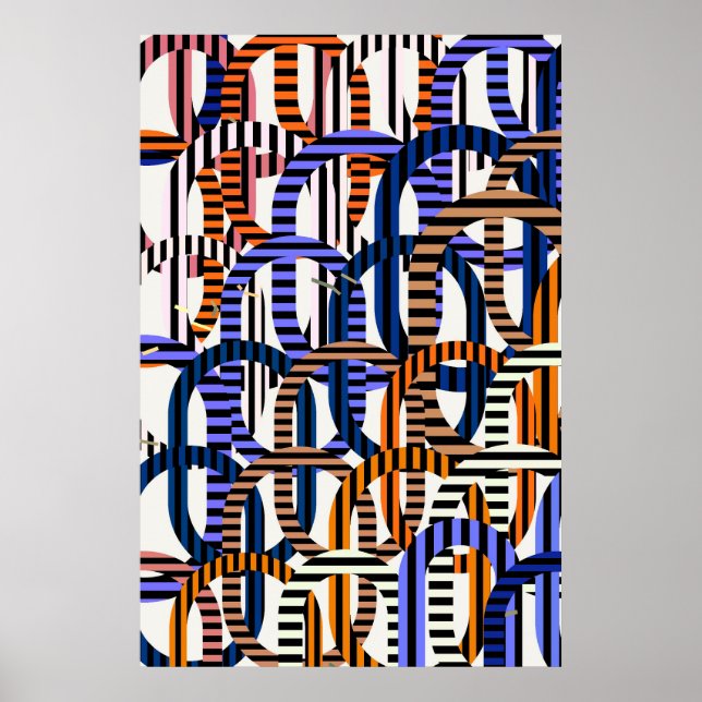 Geometrisches Muster der Quantenphysik  Poster (Vorne)