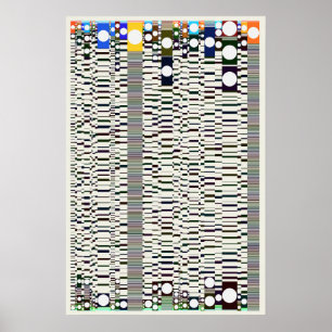 Geometrisches Muster der Quantenphysik Poster