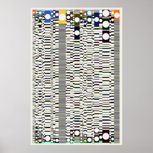 Geometrisches Muster der Quantenphysik Poster (Vorne)