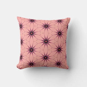 Geometrisches Muster der rosa Sternexplosion Kissen