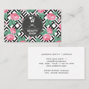 Geometrisches Muster der Rose Visitenkarte