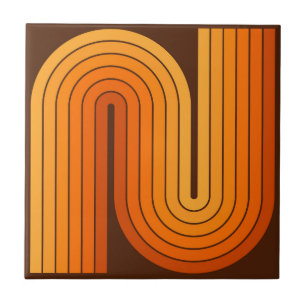 Geometrisches Muster der Streifen im Retro-Stil de Fliese