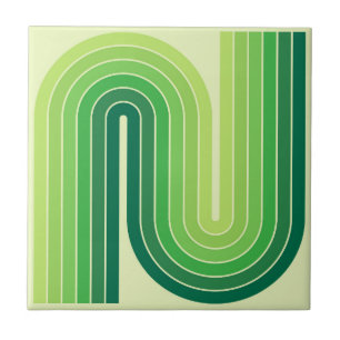 Geometrisches Muster der Streifen im Retro-Stil de Fliese