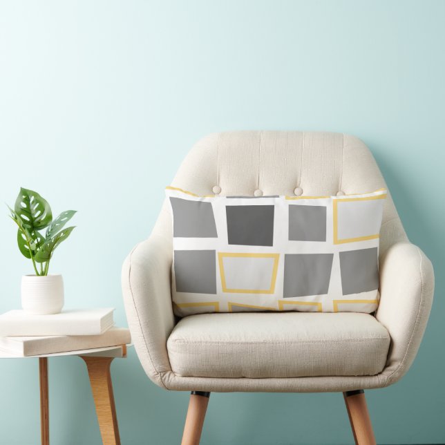 Geometrisches Muster des Abstrakten Dreiecks in Gr Lendenkissen (Stuhl )