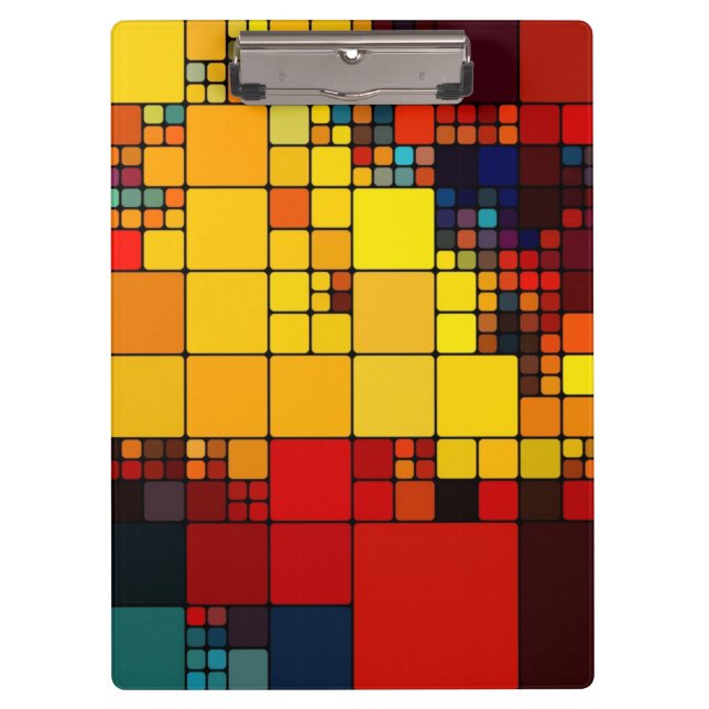 Geometrisches Muster des abstrakten vibrierenden Klemmbrett (Vorderseite)