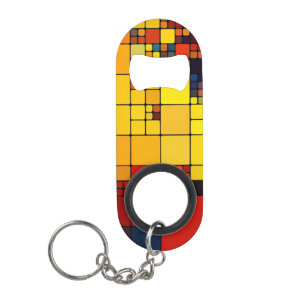Geometrisches Muster des abstrakten vibrierenden Mini Flaschenöffner