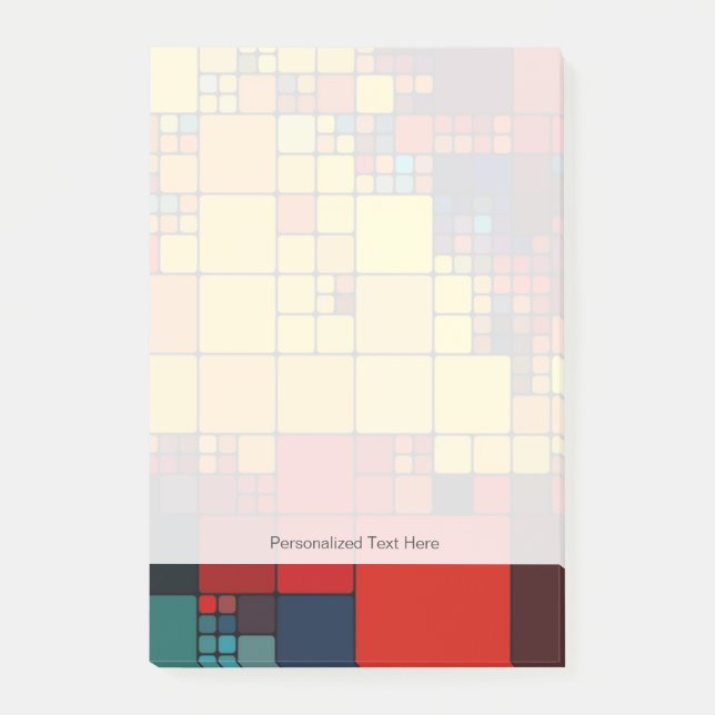 Geometrisches Muster des abstrakten vibrierenden Post-it Klebezettel (Vorderseite)