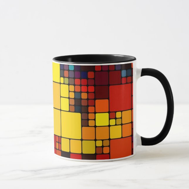 Geometrisches Muster des abstrakten vibrierenden Tasse (Rechts)