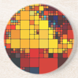 Geometrisches Muster des abstrakten vibrierenden Untersetzer