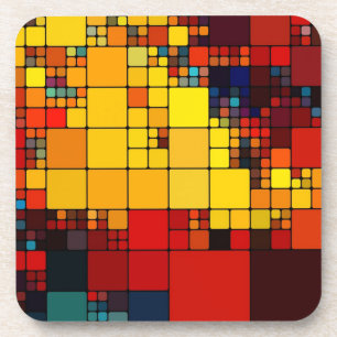 Geometrisches Muster des abstrakten vibrierenden Untersetzer