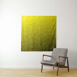 geometrisches Muster des gelben Farbverlaufs Wandteppich