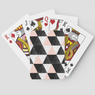 Geometrisches Muster des handgezeichneten Dreiecks Spielkarten