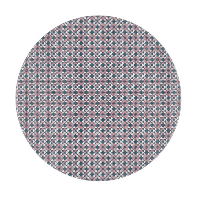 geometrisches Muster des Kaleidoskops, rosa Schneidebrett (Vorderseite)
